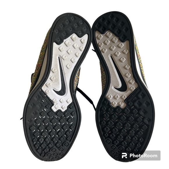 NIKE Flyknit Racer Multi Color Black Tongue Sneaker - Woman Size 8 - Picture 5 of 5